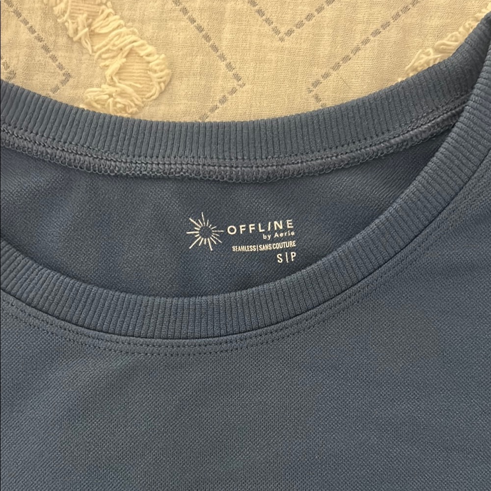 OFFLINE by Aerie Blue Seamless Top
